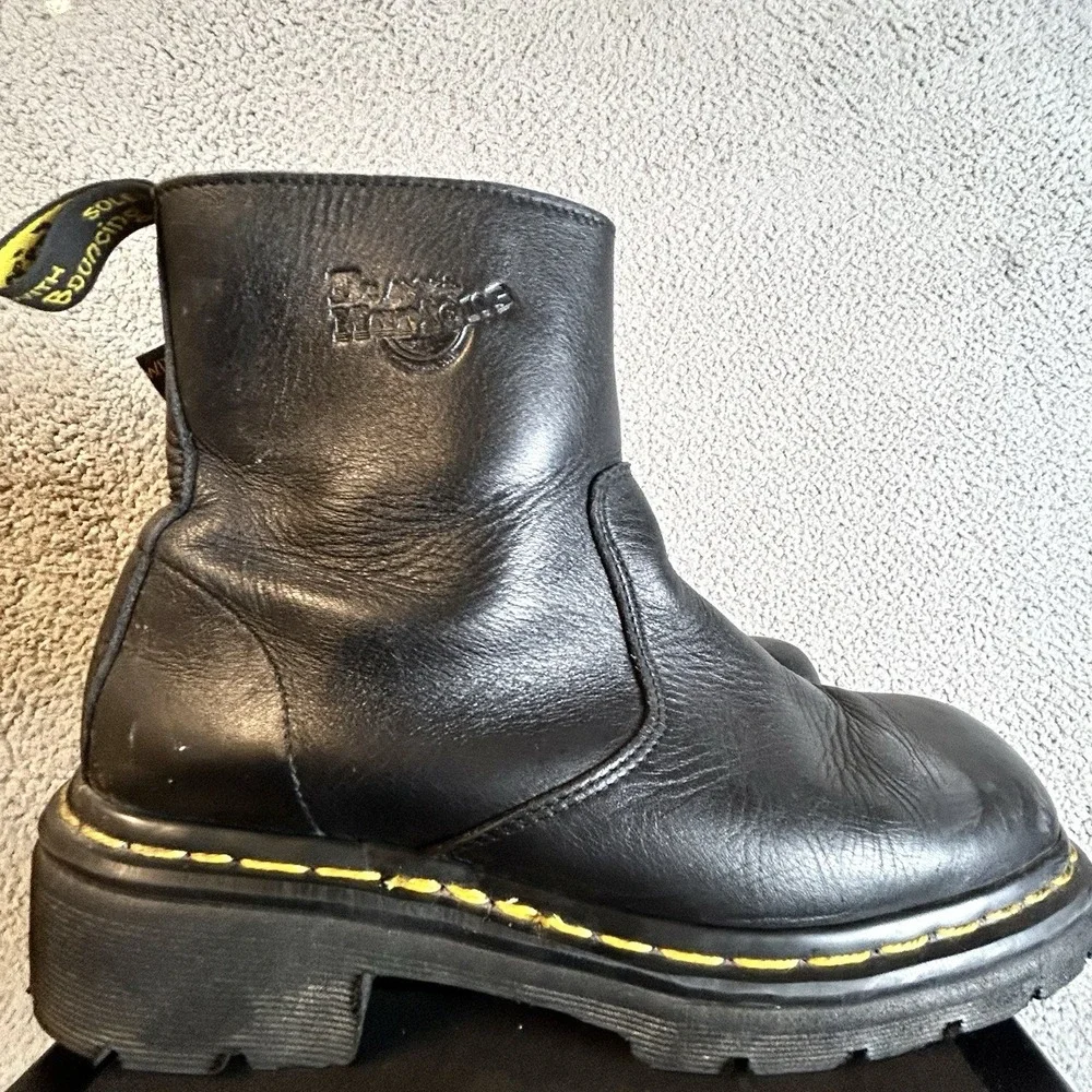 Vintage 90s Dr Martens 9489 Zip Up Black Boots Men's 6 Women's 8 Chunky Grunge